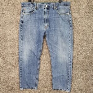 Levi's 505 Original Fit Jeans Mens 40x30‎ Light Wash Denim Pants Casual